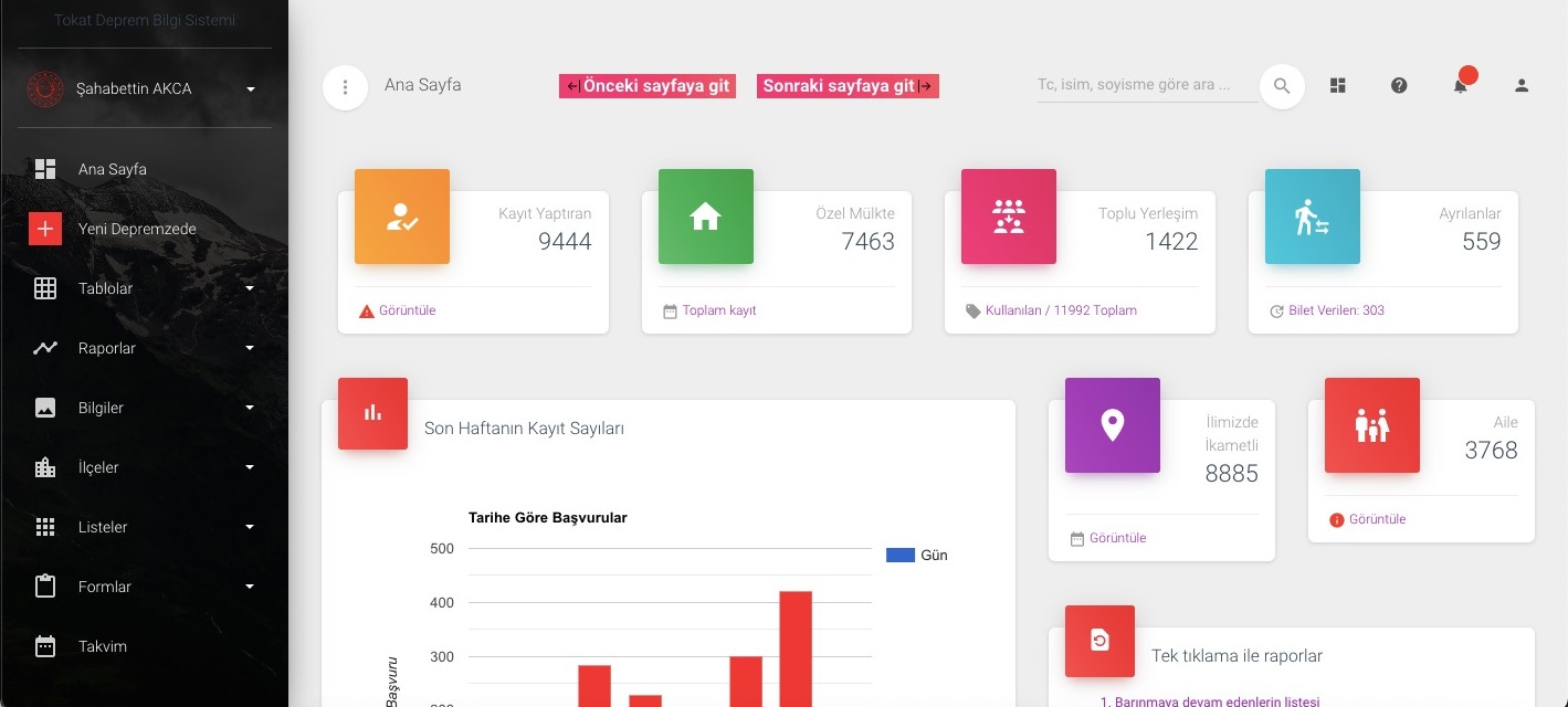 Afetzede Bilgi Sistemi